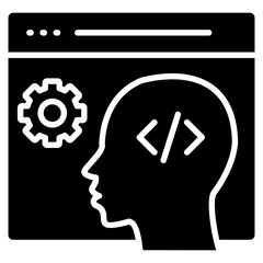 Artificial Intelligence Icon Element For Design