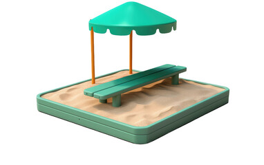 Durable and Weather-Resistant Playground Equipment Snapshot On a White or Clear Surface PNG Transparent Background.