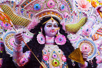 Devi Durga is the Fierce and compassionate Hindu goddess, embodiment of strength and divine grace