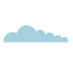 Blue Clouds Papercut Illustration