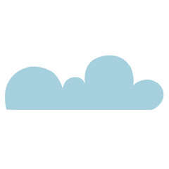 Blue Clouds Papercut Illustration