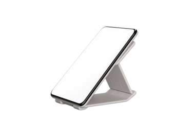 Foldable Phone Stand Showcasing Adjustable Design On a White or Clear Surface PNG Transparent Background.