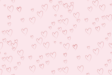 Pink heart pattern seamless background for Valentine love party vector illustration. 