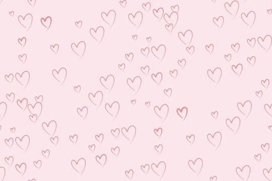 Pink heart pattern seamless background for Valentine love party vector illustration. 