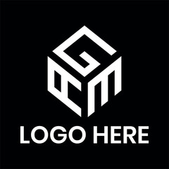 GAE letter logo design with black background in illustrator, vector logo modern alphabet font overlap style. 