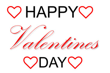 happy valentines day text isolated transparent 