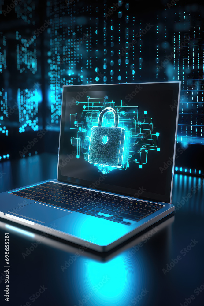 Poster focusing on the critical theme of online privacy and security, this work visually interprets cyber d