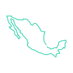 Mexico icon line symbol. Isolated illustration of icon sign concept for your web site mobile app logo UI design. MX