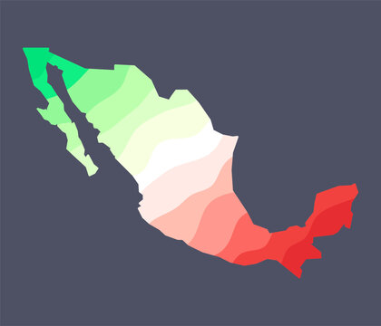Map of Mexico with red gradient colors. Vector illustration of map of the country Mexico. illustration of icon sign concept for your web site mobile app logo UI design. MX