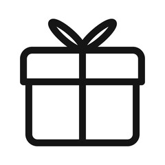 gift box icon, stroke icon, line icon, present icon 