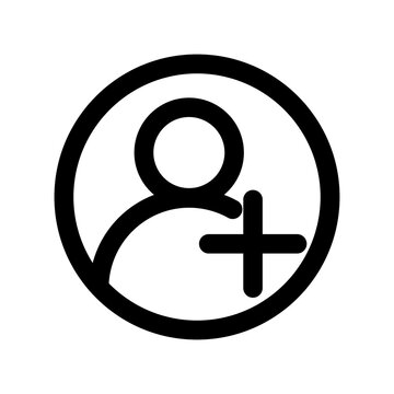 add user icon, add member, people, profile, social, avatar, user, icons, menu icon, navigation bar icons, line style, stroke style, gnb icons, global navigation bar, symbol, icon, web, 