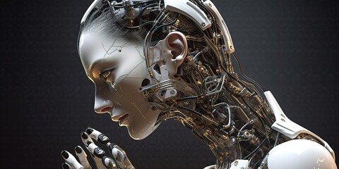 futuristic robotic technology, generative Ai