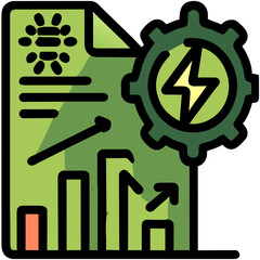 Fototapeta premium Energy efficiency rating vektor icon illustation