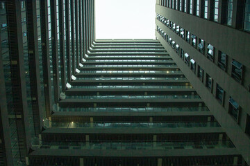 Aoyuan City Central Building, Hefei City, Anhui Province - modern architecture looking up to the sky