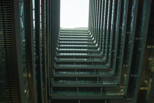 Aoyuan City Central Building, Hefei City, Anhui Province - modern architecture looking up to the sky