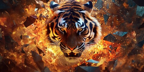 animal on fire, generative Ai