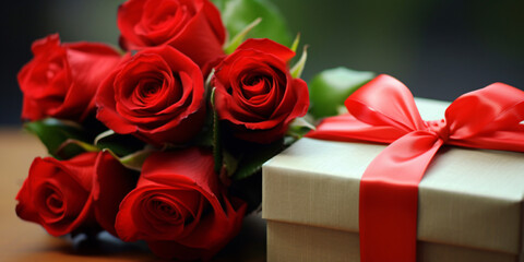 a bouquet of roses, flowers, a gift, Valentine's Day, love, couple, offer, anniversary