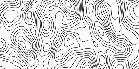 Topographic Map in Contour Line Light topographic topo contour map and Ocean topographic line map with curvy wave isolines vector