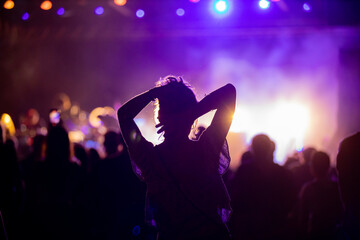 Woman at concert.