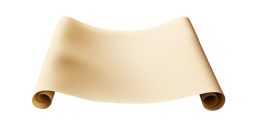 Old medieval paper sheet cut out