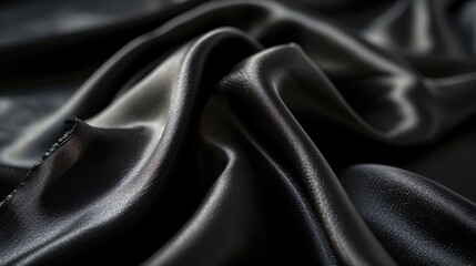 Black Leather Fabric - obrazy, fototapety, plakaty