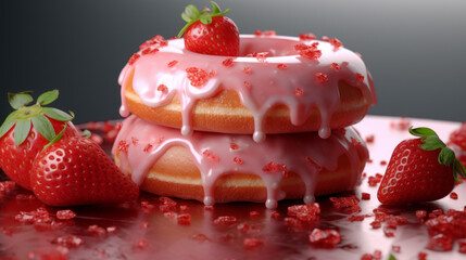 Strawberry donut blender