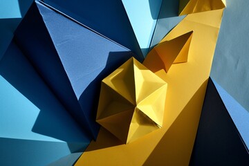 Colorful Paper Art: A Vibrant Display of Triangular Shapes