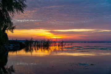 The Great Russian Volga River and its banks.