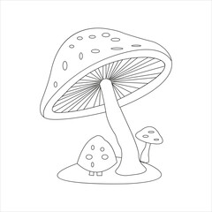 easy forest mushroom art design