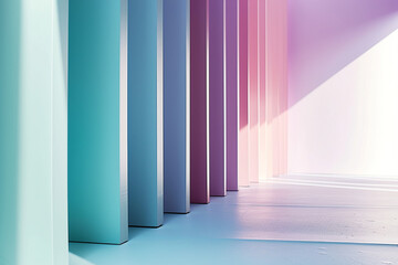 gentle gradient of pastel colors in a sleek and modern arrangement, ideal for a soft and contemporary background