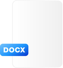 docx file icon gradient style.