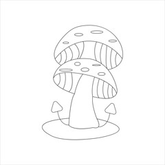 easy forest mushroom art design