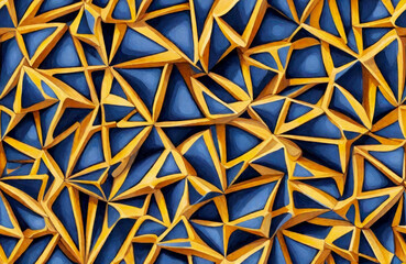 Seamless optical illusion triangles geometric pattern design. Generative ai