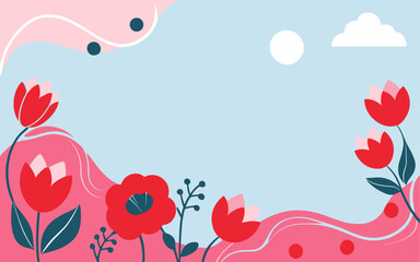 Valentine's day, women's day, spring abstract background poster with copy space. Good for postcards, email header, wallpaper, banner, events, covers, advertising, and more.