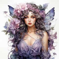 watercolor Victorian Fairy Sublimation, Generative Ai