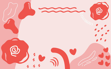 Valentine's day, women's day, spring abstract background poster with copy space. Good for postcards, email header, wallpaper, banner, events, covers, advertising, and more.