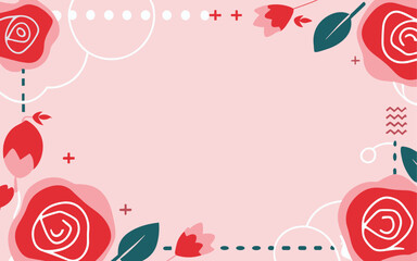 Valentine's day, women's day, spring abstract background poster with copy space. Good for postcards, email header, wallpaper, banner, events, covers, advertising, and more.