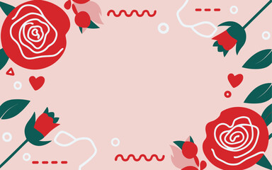 Valentine's day, women's day, spring abstract background poster with copy space. Good for postcards, email header, wallpaper, banner, events, covers, advertising, and more.