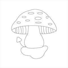 cute forest mushroom art design