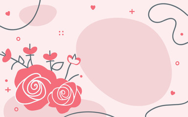 Valentine's day, women's day, spring abstract background poster with copy space. Good for postcards, email header, wallpaper, banner, events, covers, advertising, and more.