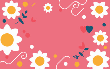 Fototapeta na wymiar Valentine's day, women's day, spring abstract background poster with copy space. Good for postcards, email header, wallpaper, banner, events, covers, advertising, and more.
