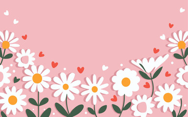 Valentine's day, women's day, spring abstract background poster with copy space. Good for postcards, email header, wallpaper, banner, events, covers, advertising, and more.