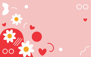 Valentine's day, women's day, spring abstract background poster with copy space. Good for postcards, email header, wallpaper, banner, events, covers, advertising, and more.