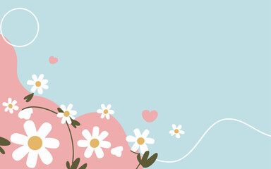 Valentine's day, women's day, spring abstract background poster with copy space. Good for postcards, email header, wallpaper, banner, events, covers, advertising, and more.