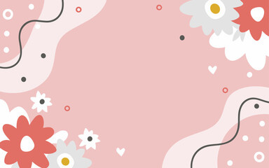 Valentine's day, women's day, spring abstract background poster with copy space. Good for postcards, email header, wallpaper, banner, events, covers, advertising, and more.