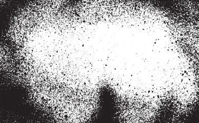 Grunge Black And White Urban Vector Texture Template. Dark Messy Dust Overlay Distress Background. Easy To Create Abstract Dotted, Scratched, Vintage Effect With Noise And Grain