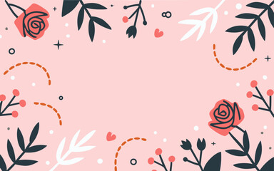 Valentine's day, women's day, spring abstract background poster with copy space. Good for postcards, email header, wallpaper, banner, events, covers, advertising, and more.