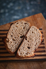 Whole wheat Sourdough bread crumb details