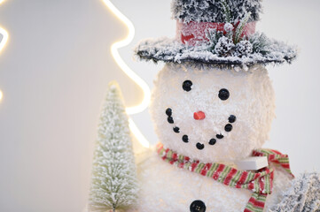 Snowmen are decorated at the Snow Festival. Celebrate Christmas and New Year
