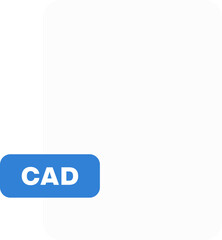 cad File extension icon flat style.